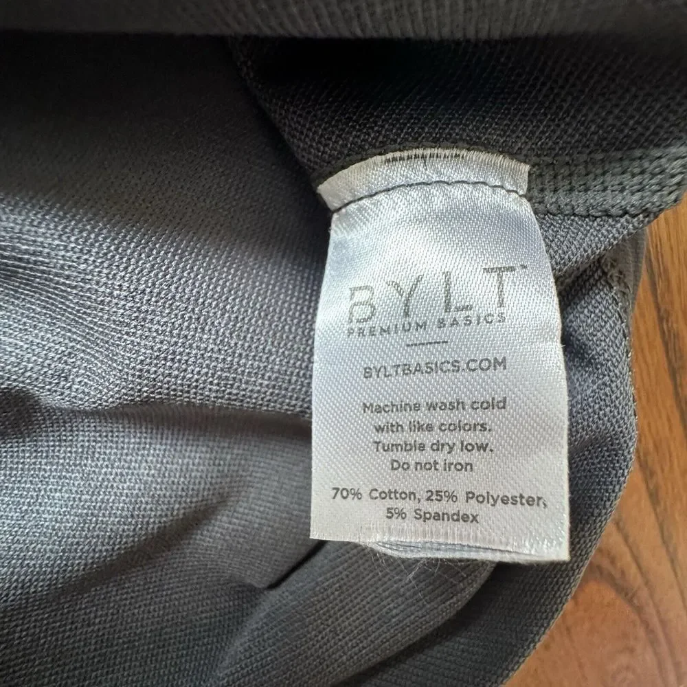 Bylt Grey Drop Cut Short Sleeve V-Neck‎ T-Shirt Men's Size S